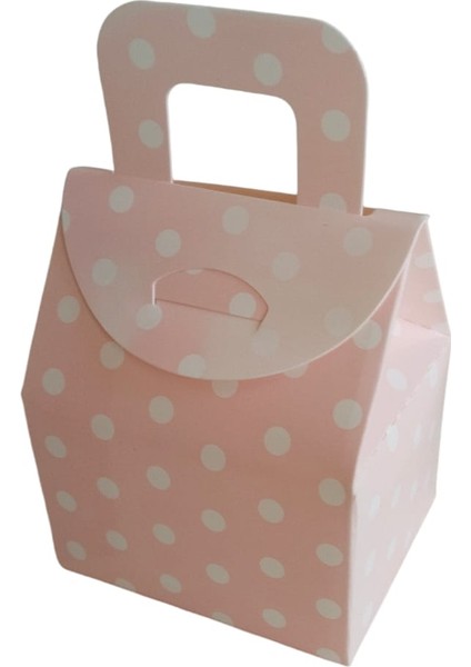 Çanta Pembe Puanlı Kutu Lokum Kutusu Kına Kutusu 5,5x6,5x4 cm Paket 25 Li Poşet fiyatları