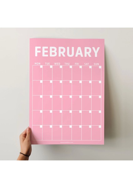 Sürekli Zamansız Takvim, 12 Aylık Tarihsiz Takvim, Aylık Planlayıcı Takvim, A4, Rengarenk Gökkuşağı Renkleri, Undated Monthly Wall Planner, Wall Calendar, Perpetual Calendar