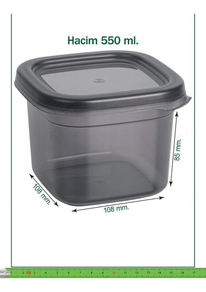 12 Adet 24 Parça 0,55 Litre Kare Erzak Saklama Kabı Baharatlık 20 Etiket Hediyeli fiyatları