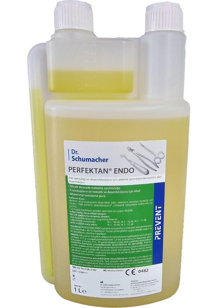Perfektan Endo Tıbbi Alet Dezenfektanı Manikür Alet Dezenfektanı Konsantre 1000 ml