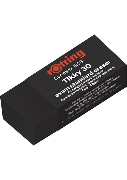 | Rotring Tikky 30 Sınav Silgisi, Siyah Iz Bırakmayan, Tozsuz Silme