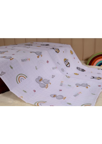 Ikili Bebek Müslin Örtü Set