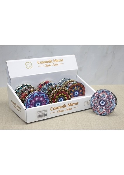 Taşlı El Aynası Yuvarlak Ince Model 5 - 1 Adet