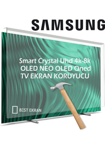 Samsung 49" inç 123 Ekran ULTRA HD QLED OLED LED Crystal Qned 4K-8K SMART Televizyon Tv Ekran Koruyucu
