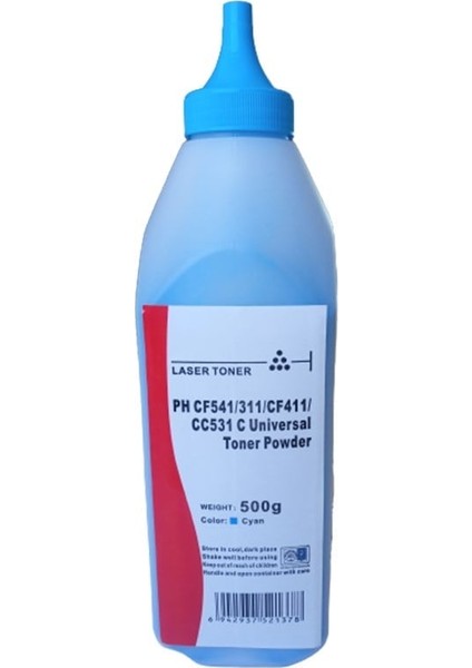 Hp Uyumlu 125A-CP1215-CB540A-CF400A-CF320-CF210 500GR Mavi Toner Tozu