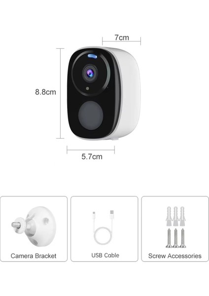 -3033 Kablosuz Wifili Bataryalı Şarjlı Wifi Kamera