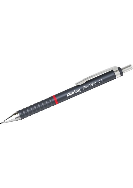 | Tikky Retro Versatil Kalem, 0.5 mm Uç, Metalik Gri, Ergonomik Tutuş