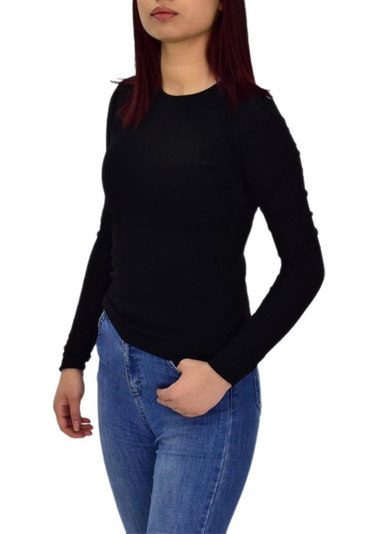 Kadın Düz Renk Vücuda Oturan Uzun Kollu Sweatshirt BGL-ST04209 fiyatları