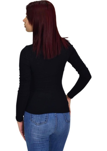 Kadın Düz Renk Vücuda Oturan Uzun Kollu Sweatshirt BGL-ST04209 fırsatları