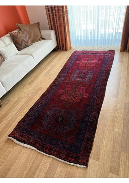 103 x 275 cm Muhteşem Renkli Yolluk, El Dokuma Vintage Yolluk, Modern Bohem Stili Halı, Harika Kondisyon fiyatları