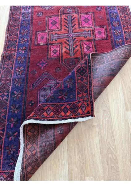 103 x 275 cm Muhteşem Renkli Yolluk, El Dokuma Vintage Yolluk, Modern Bohem Stili Halı, Harika Kondisyon indirimleri