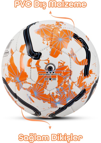 Hentbol Topu Renkli Color Soft Katmanlı Çocuk Mini Futbol Topu No:1 Iç Mekan Minik Top F77