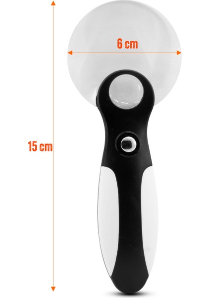 Ledli Işıklı Aydınlatmalı Büyüteç 5x - 10X Büyütme Kapasiteli El Tipi 60 mm Mercek Çerçevesiz fiyatları