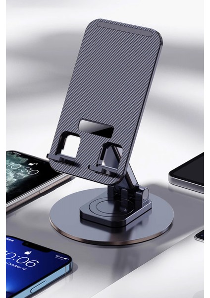 Kaliteli Katlanabilir 360 Dönen Ayarlı Telefon Tutucu Masaüstü Telefon Tablet Standı S014