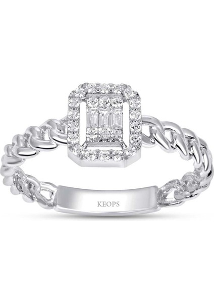 0.18 Karat Baget Pırlanta Yüzük