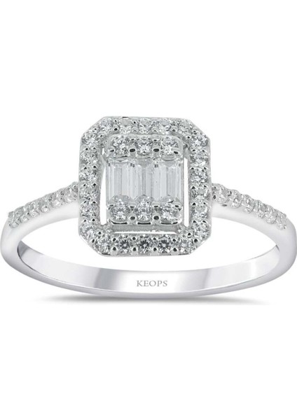 0.50 Karat Baget Pırlanta Yüzük