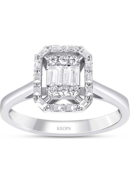 0.42 Karat Baget Pırlanta Yüzük