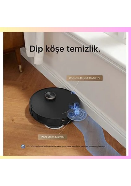 Otomatik Paspas Çıkarma ve Kaldırma, Yıkama ve Kurutma, 7000PA Emiş Gücü Robot Süpürge
