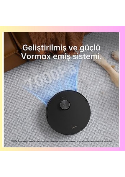 Otomatik Paspas Çıkarma ve Kaldırma, Yıkama ve Kurutma, 7000PA Emiş Gücü Robot Süpürge