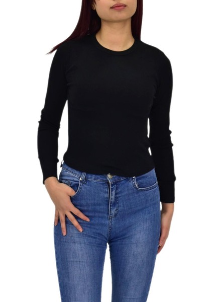 Kadın Uzun Kol Fitilli Body Tişört BGL-ST04231