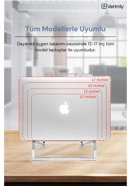 Verimly Ultra Hafif Katlanır Tüm Modellerle Uyumlu Laptop Standı Macbook Notebook Bilgisayar Standı