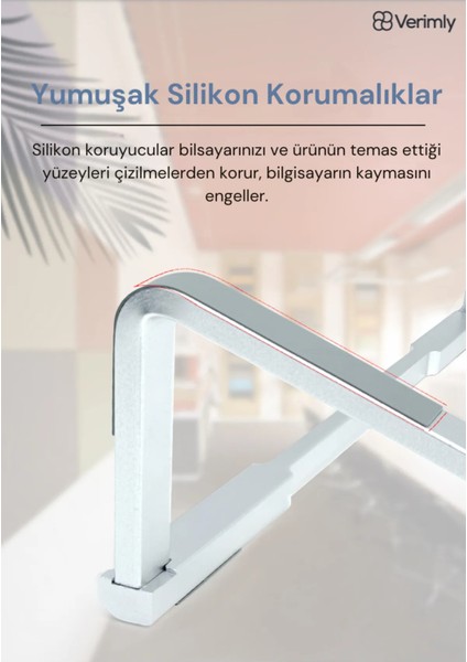 Verimly Ultra Hafif Katlanır Tüm Modellerle Uyumlu Laptop Standı Macbook Notebook Bilgisayar Standı