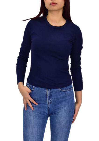 Kadın Uzun Kol Fitilli Body Tişört BGL-ST04231