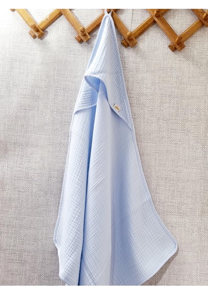 %100 Pamuk 4 Kat Multi Müslin Kumaştan Bebek & Çocuk Bornoz Havlu 90X90 cm