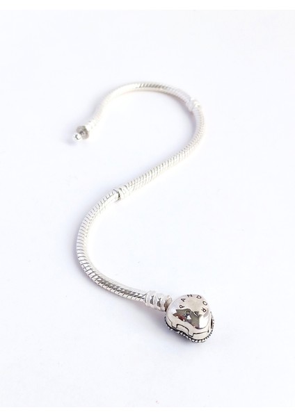 Gümüş P.ndora Pave Kalp Klips Tasarım Charm Taşıyıcı Kadın Bileklik Doğum Günü Hediye fiyatları