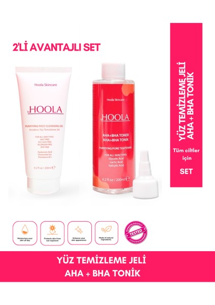 Byhoola Yüz Temizleme Jeli Tonik Set 200 ml