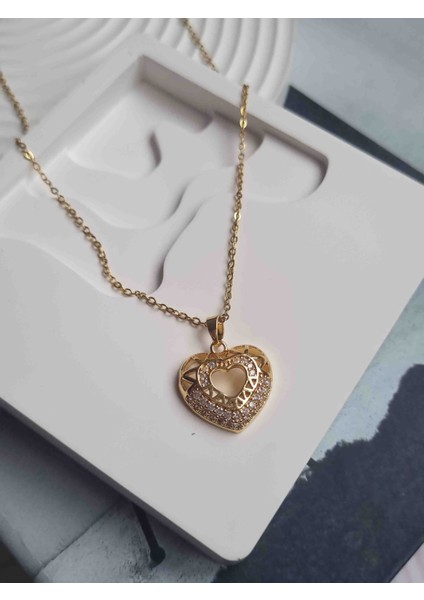 Gold Kalpli Çelik Kolye