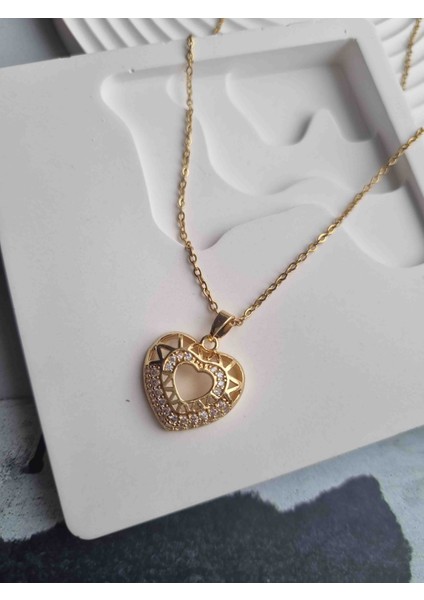 Gold Kalpli Çelik Kolye