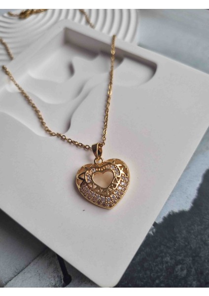 Gold Kalpli Çelik Kolye