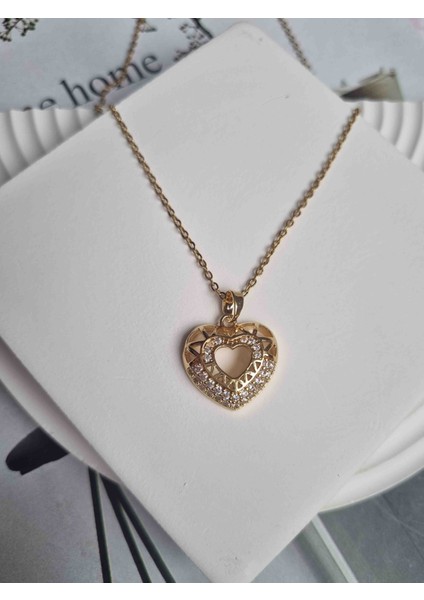 Gold Kalpli Çelik Kolye