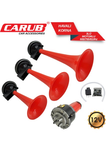 Korna 12V 3lü Havali Motorlu fiyatları