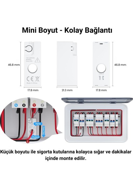 Wifi Akıllı Enerji Ölçer ( Tuya, Smart Life Uyumlu WiFi Enerji Analizörü)