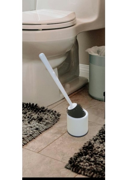 Wc Tuvalet Fırçası Seti Beyaz Renk