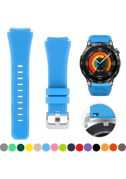 Asus Vivowatch 5 / Vivowatch Sp Tokalı Çapraz Çizgili Silikon Kordon 22MM