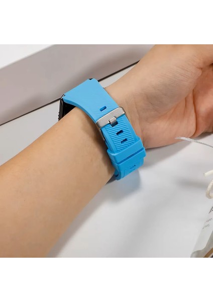 Asus Vivowatch 5 / Vivowatch Sp Tokalı Çapraz Çizgili Silikon Kordon 22MM
