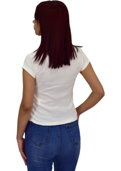 Kadın Fitilli Body Tişört BGL-ST04232
