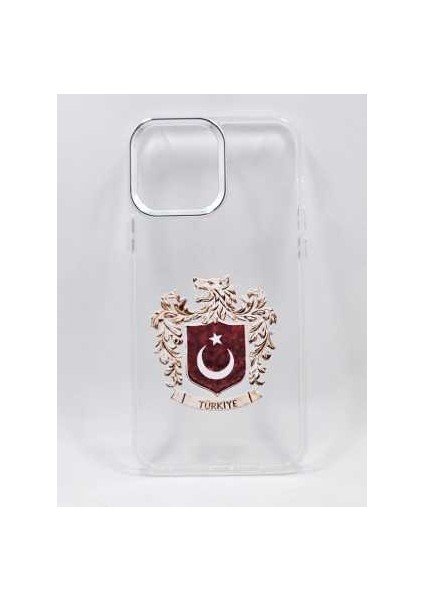iPhone 15 Özel Türk Bozkurt Arması Baskılı Lüks Silikon Kılıf