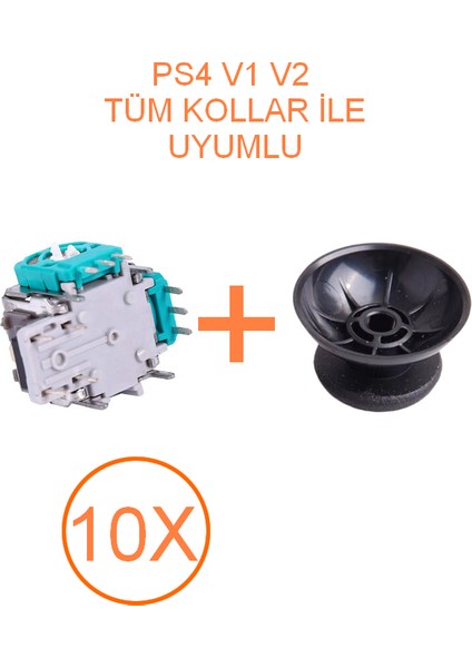 10 Adet Ps4 Analog Motoru + Topuz Başlık Set fiyatları