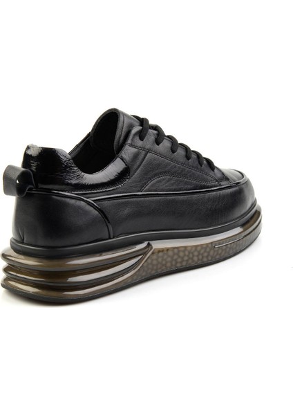 Siyah Napa Hakiki Deri Erkek Sneaker E01347081143 modelleri