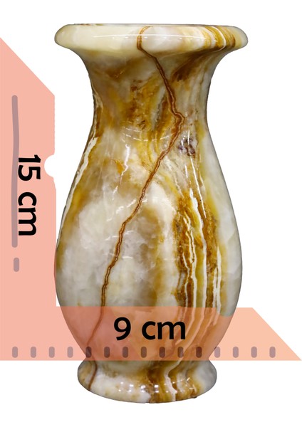 Doğal Oniks Taş Lale Vazo – Şık ve Dekoratif El Işçiliği modelleri