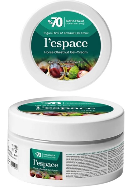 Lespace %70 Yoğun Etkili At Kestanesi Jel Krem 200 ml 3 Adet fiyatları