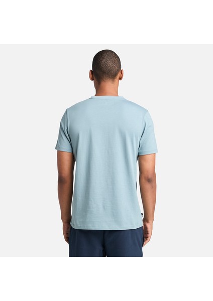 Kennebec Rıver Linear Logo Short Sleeve Erkek Mavi Tshirt TB0A5UPQ7581 fiyatları