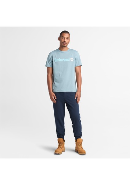 Kennebec Rıver Linear Logo Short Sleeve Erkek Mavi Tshirt TB0A5UPQ7581 modelleri