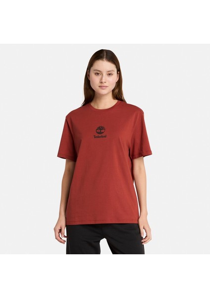 Print Stack Logo Short Sleeve Tee Erkek Kahverengi Tshirt TB0A6WWTEOD1 modelleri