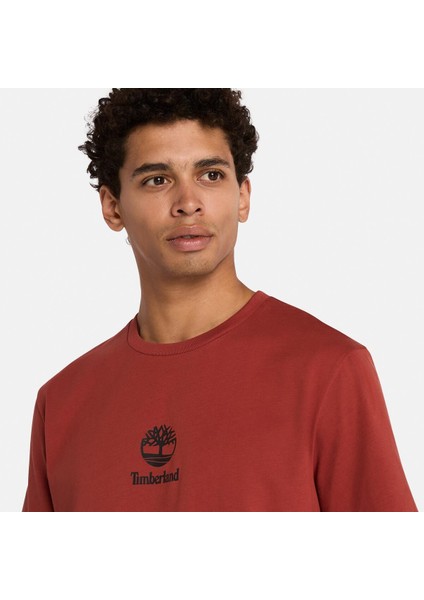 Print Stack Logo Short Sleeve Tee Erkek Kahverengi Tshirt TB0A6WWTEOD1 fırsatları