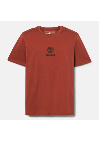 Print Stack Logo Short Sleeve Tee Erkek Kahverengi Tshirt TB0A6WWTEOD1 indirimleri